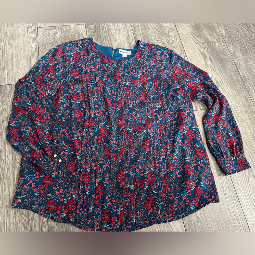 Ava & Viv Teal Blouse ♥️♥️ - Picture 8 of 13